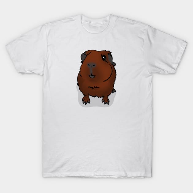 Red Guinea Pig T-Shirt by Kats_guineapigs